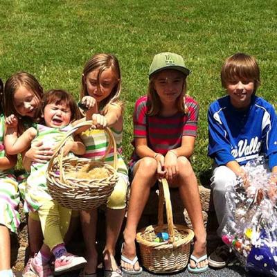 Kids At Easter Egg Hunt